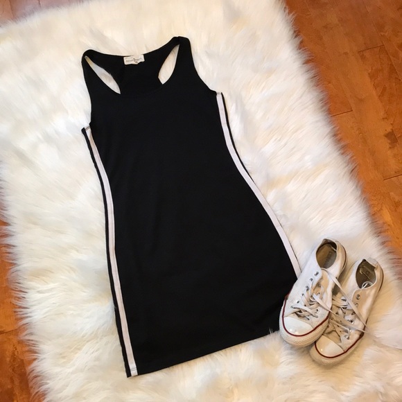 bodycon dress with stripes down the side